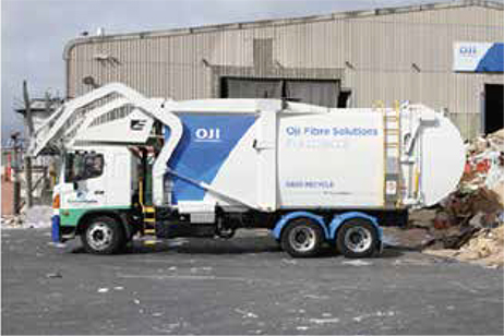 Oji Fibre Solutions’ recovered paper collection vehicle