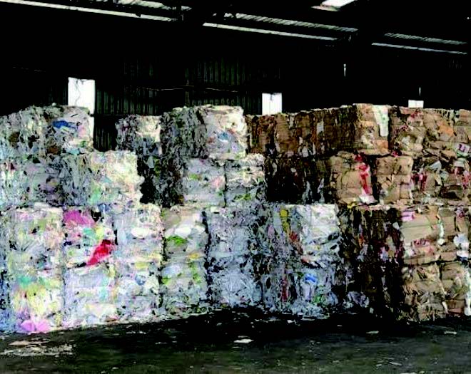 Recovered paper yard in GSPP paper mill