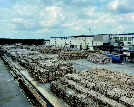 Recovered paper yard in GSPP paper mill