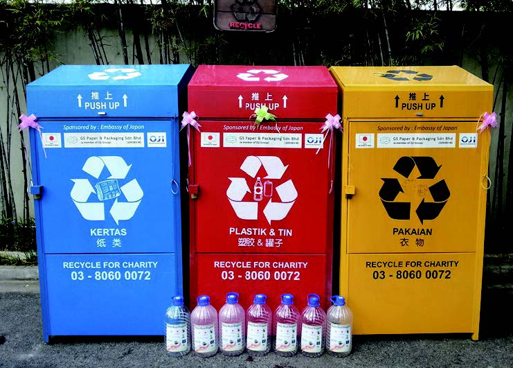 Donated sorting bins